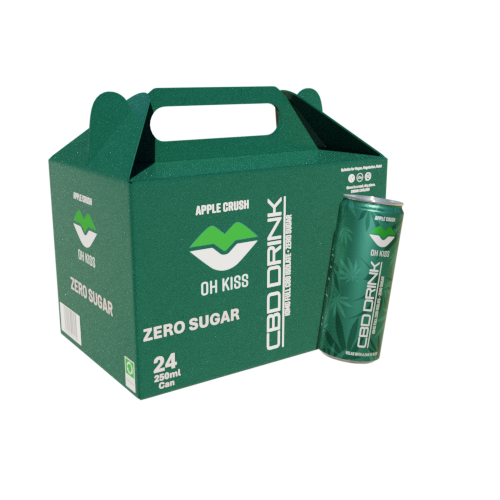 Apple Crush Zero Sugar 24 × 250ml Sparkling CBD Drink