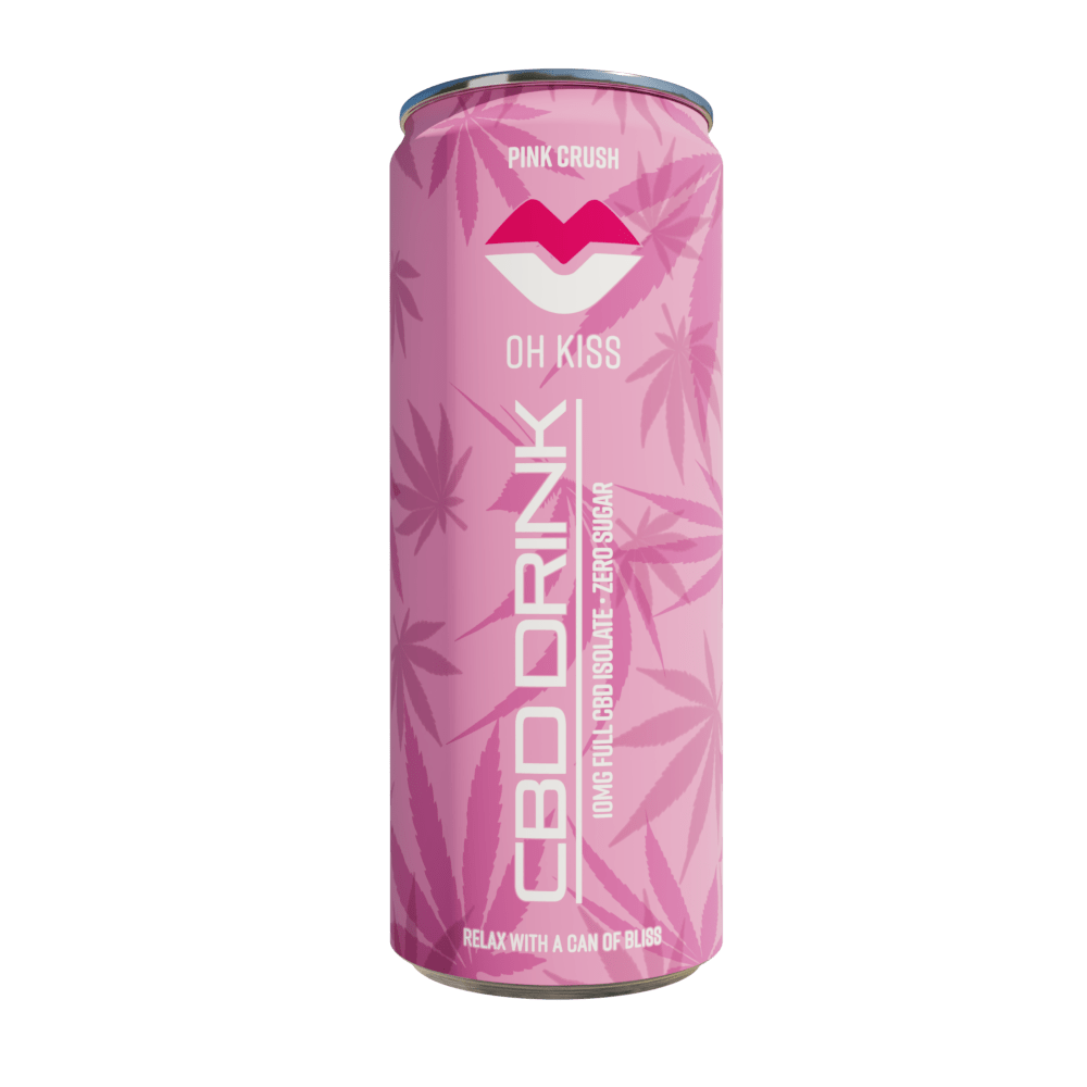 Pink Crush Zero Sugar 12 × 250ml Sparkling CBD Drink