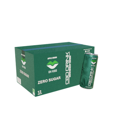 Apple Crush Zero Sugar 12 × 250ml Sparkling CBD Drink