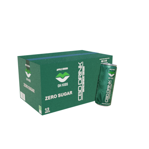 Apple Crush Zero Sugar 12 × 250ml Sparkling CBD Drink