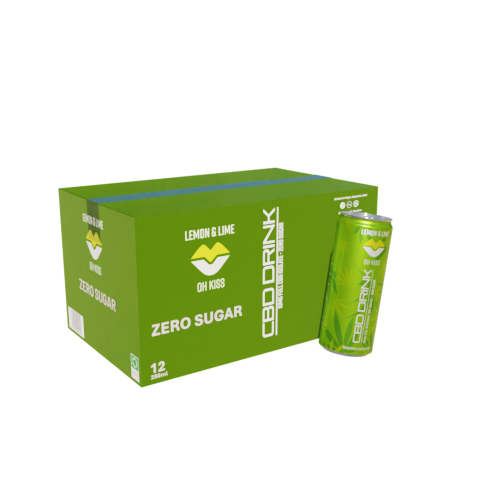 Lemon & Lime Zero Sugar 12 × 250ml Sparkling CBD Drink