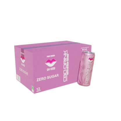 Pink Crush Zero Sugar 12 × 250ml Sparkling CBD Drink