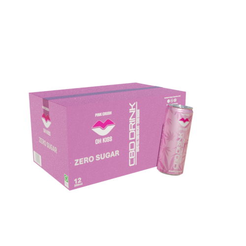 Pink Crush Zero Sugar 12 × 250ml Sparkling CBD Drink