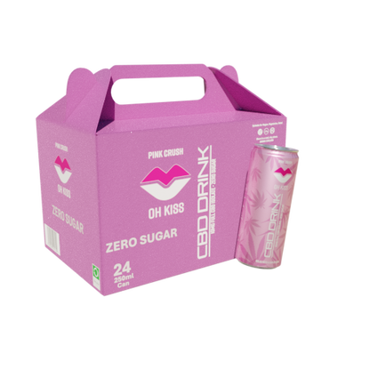 Pink Crush Zero Sugar 24 × 250ml Sparkling CBD Drink
