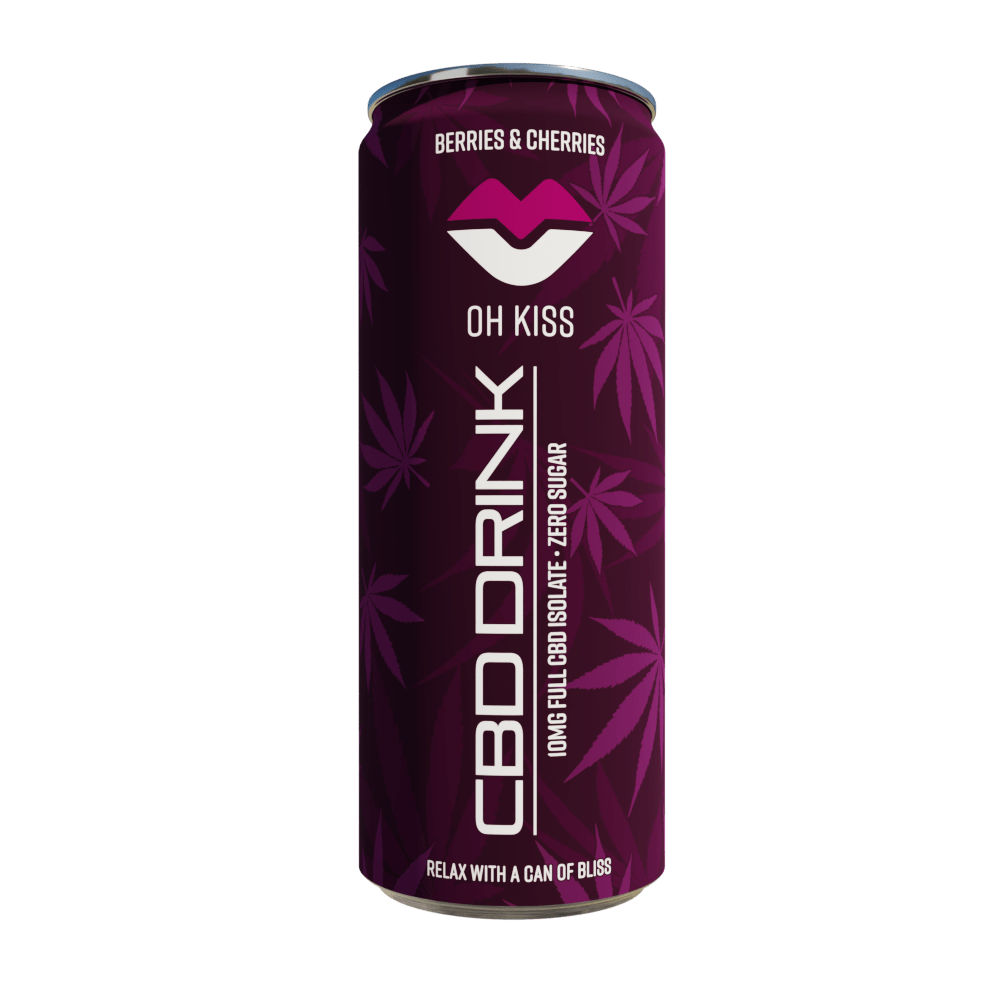 Berries & Cherries Zero Sugar 12 × 250ml Sparkling CBD Drink