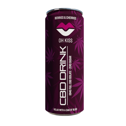 Berries & Cherries Zero Sugar 12 × 250ml Sparkling CBD Drink