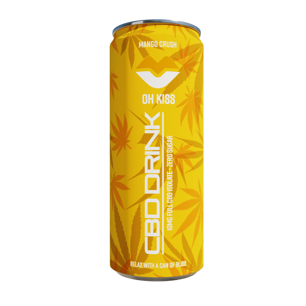 Mango Crush Zero Sugar 12 × 250ml Sparkling CBD Drink